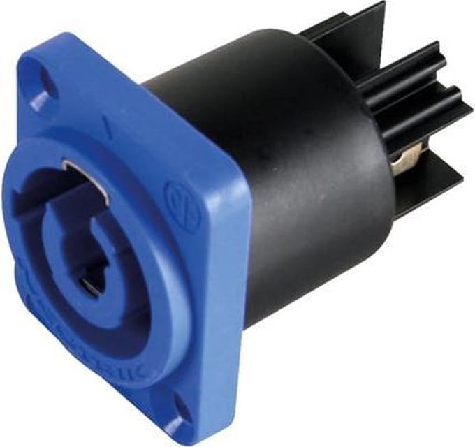 NEUTRIK - POWERCON, 3-POLIG CHASSISDEEL, BLAUW, BEKRACHTIGD / VOEDINGSINGANG (NAC3MPA)