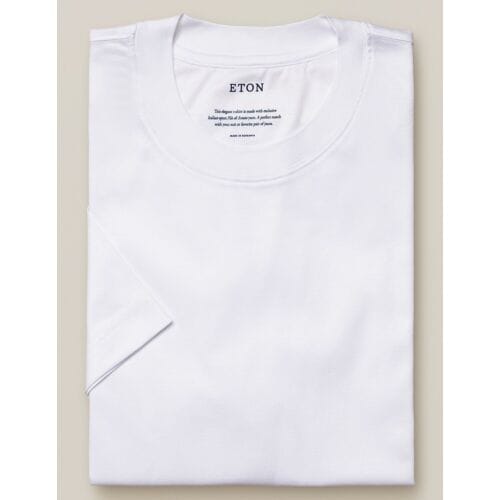 Eton T-Shirt Filo di Scozia Jersey Wit / male