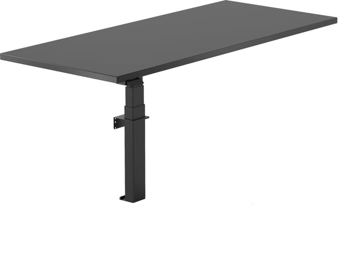 Worktrainer - Linak Wall Solo - Elektrische Muurtafel - Zwart Frame/Zonder Blad