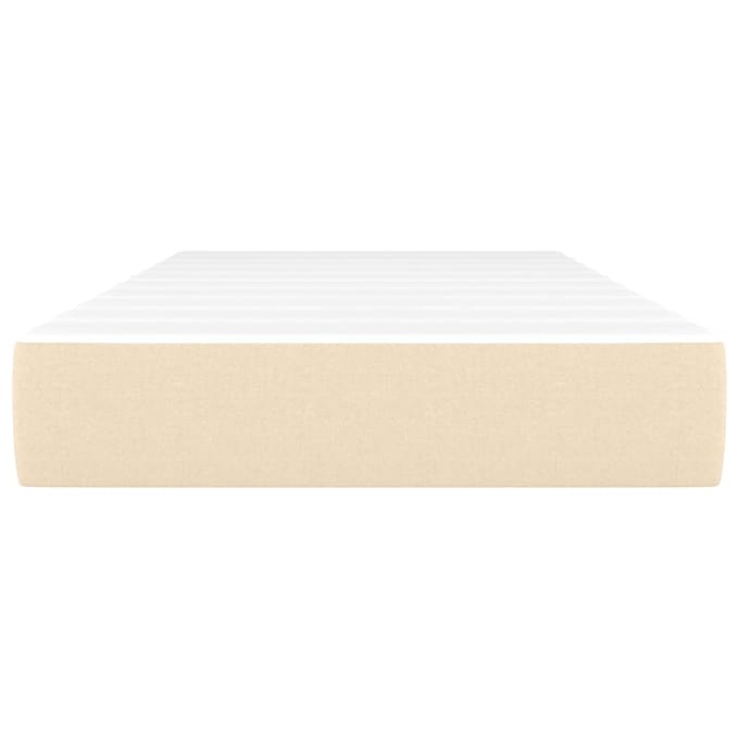 vidaXL - Pocketveringmatras - medium - 120x190x20 - cm - stof - crèmekleurig