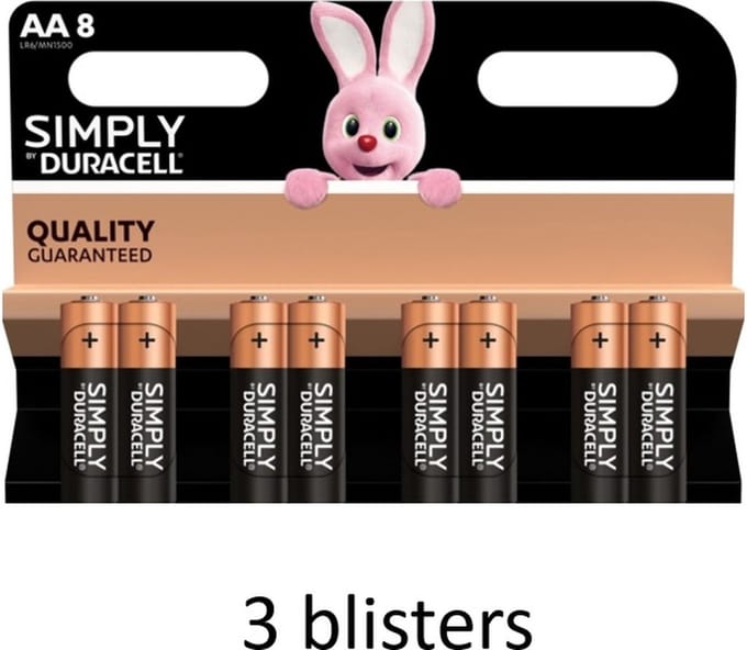Duracell Simply AA Alkaline - 24 batterijen