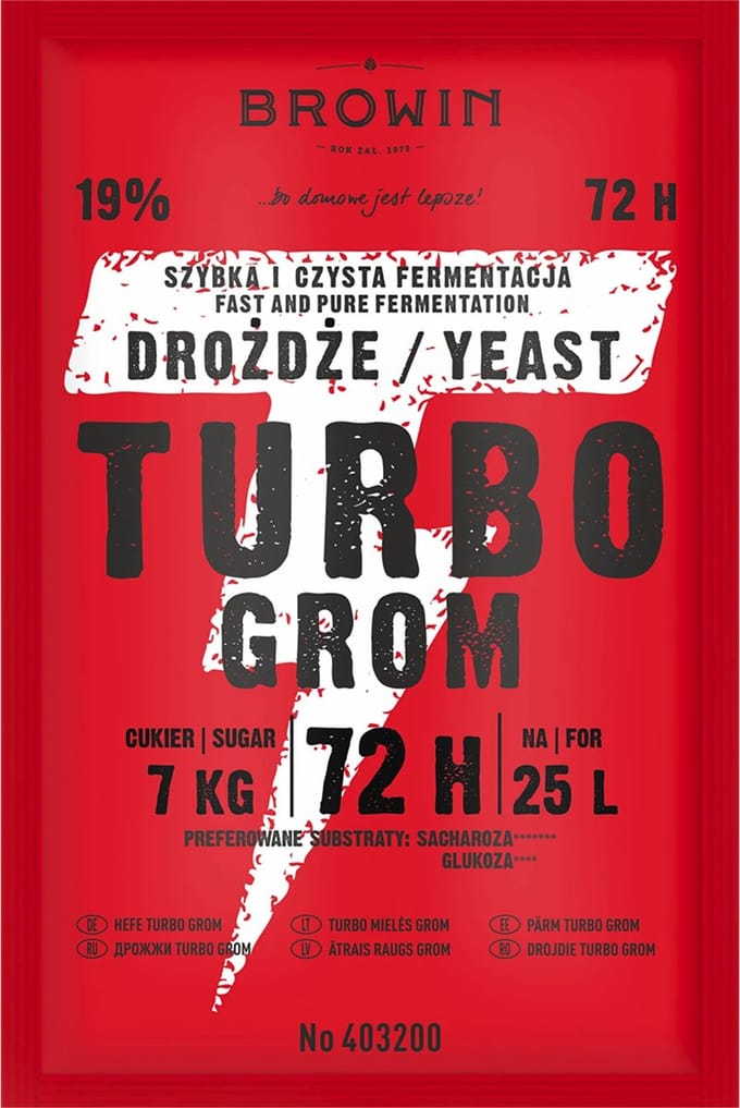 Turbo GROM 72h distilleerdersgist, 120 g