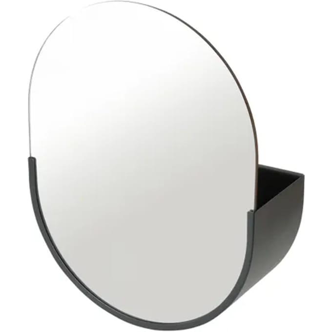 Duraline Schap Met Spiegel Matzwart Staal 30x42x10cm