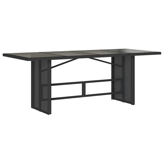 vidaXL - 7-delige - Tuinset - met - kussens - poly - rattan - zwart