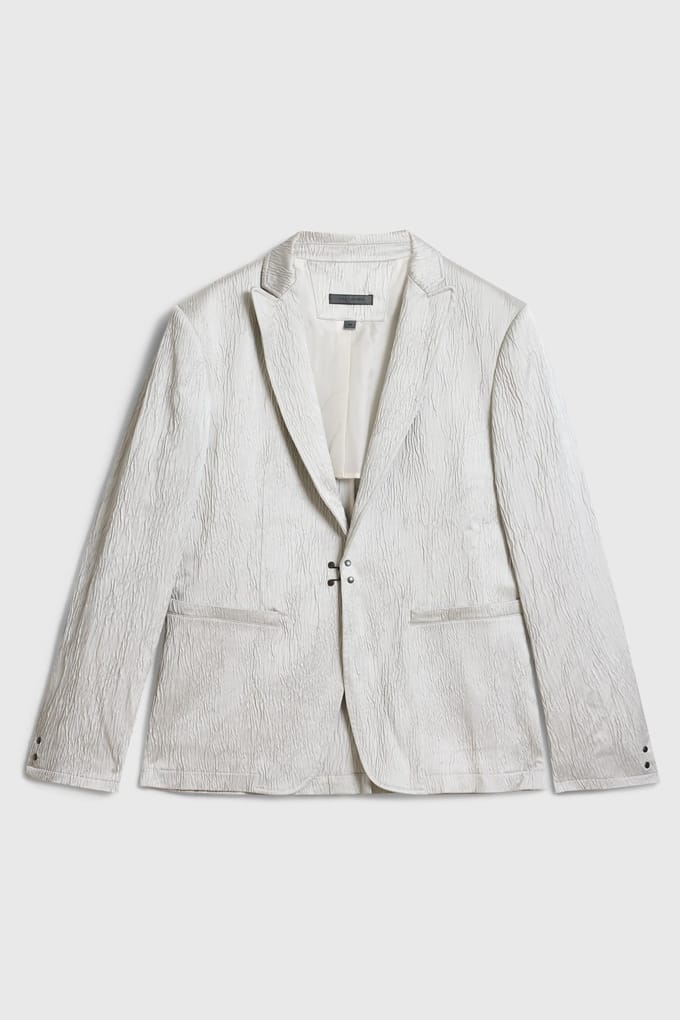 John Varvatos Peak Lapel One Button Jacket With Piping Light Grey Taglia: 48 | Blazers Outlet | Uomo | Grigio