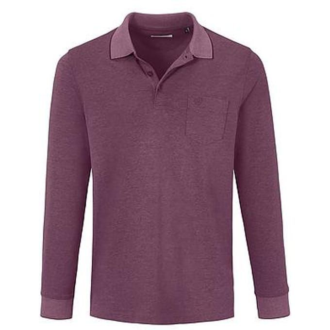 Poloshirt lange mouwen Van Bugatti pink