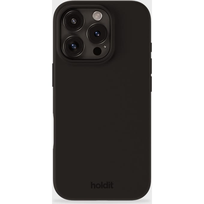 Holdit Silicone Case geschikt voor Apple iPhone 16 Pro Max - Zwart