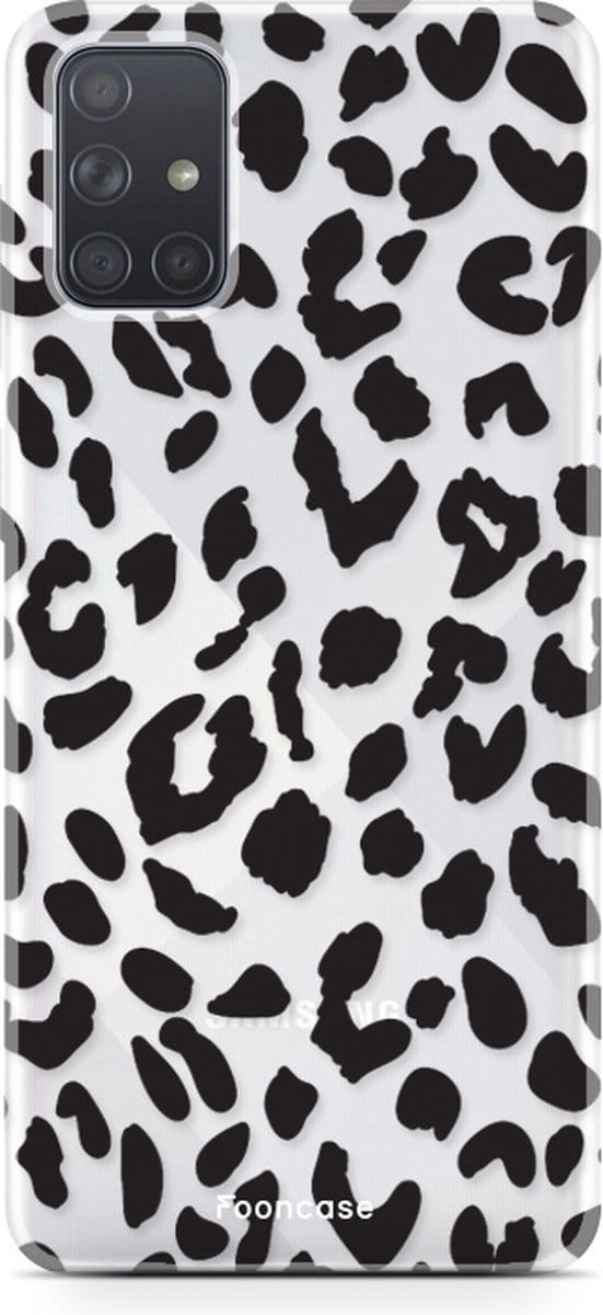 Fooncase Hoesje Geschikt voor Samsung Galaxy A51 - Shockproof Case - Back Cover / Soft Case - Luipaard / Leopard print