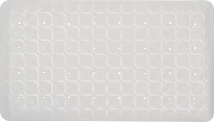 Antislip badmat wit 70 x 40 cm rubber - douchemat anti slip - antislipmat - badmat - Wasbaar en antibacterieel