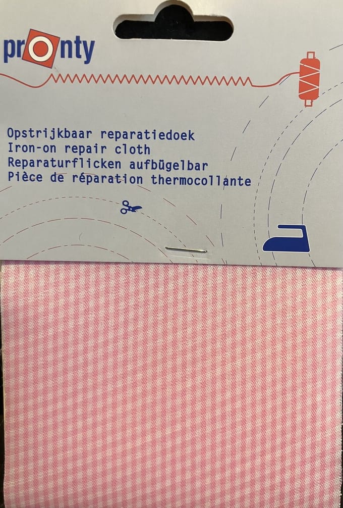 Pronty reparatiedoek ruit opstrijkbaar 10 c 40 cm
