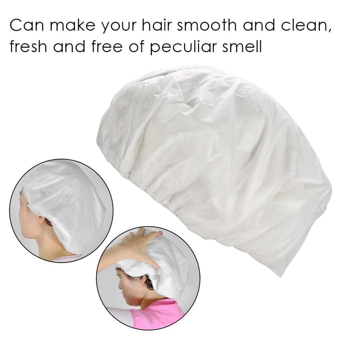 Rinse free Shampooing Cap with Conditioner Waterless Hair Cleansing Cap for Elderly Pregnant gray