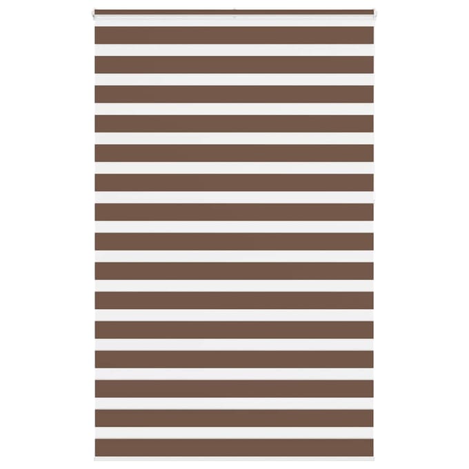vidaXL - Zebra - rolgordijn - 140x230 - cm - stofbreedte - 135,9cm - polyester - bruin