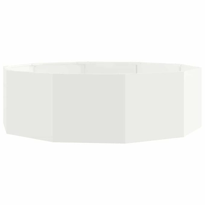 vidaXL Plantenbak Wit 120 x 120 x 35 cm Staal