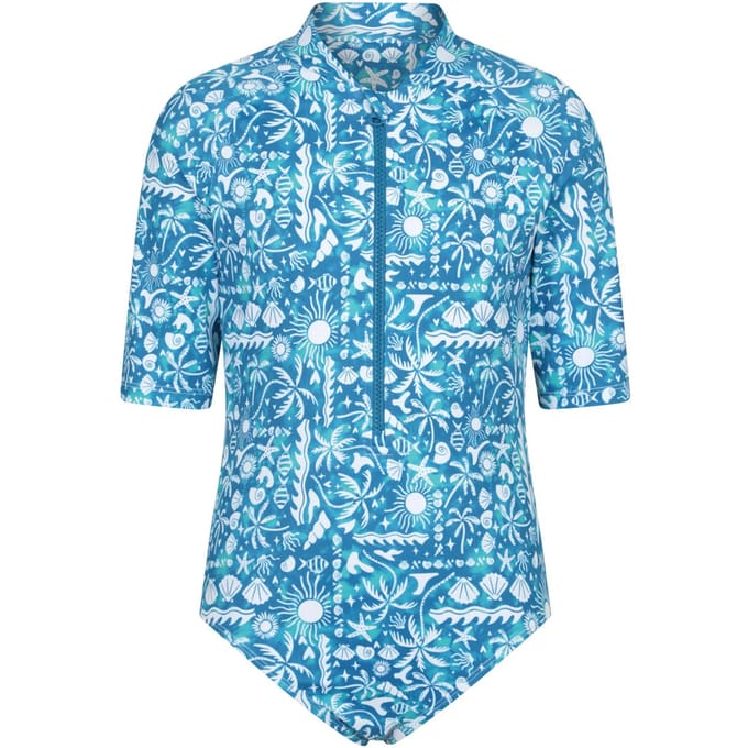 Mountain Warehouse Kinderen Mira Zeedieren Rash Guard (Blauw)