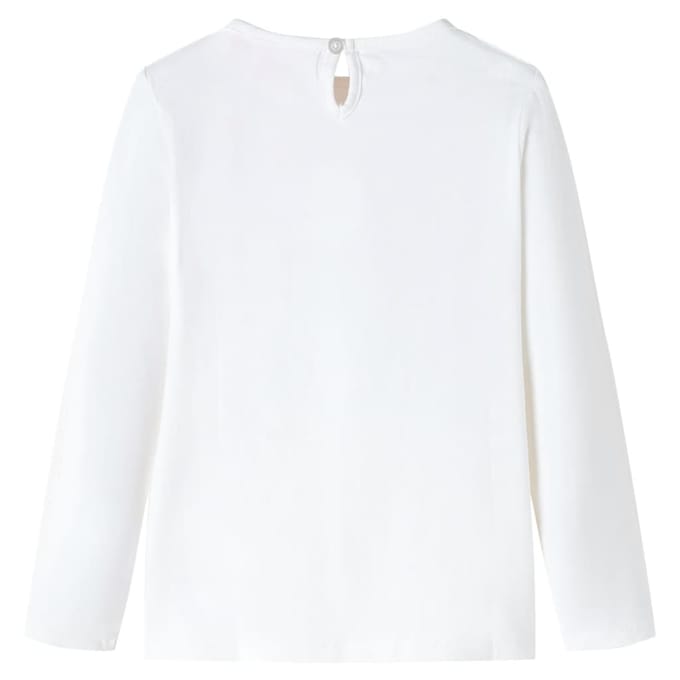 vidaXL - Kindershirt - met - lange - mouwen - 116 - ecru