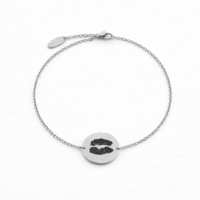 Armband met Kus Afdruk Zilver