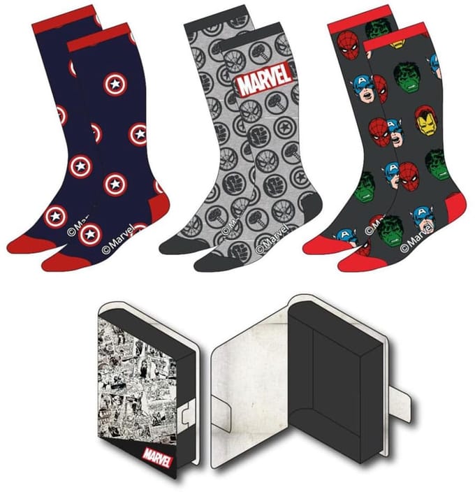 Marvel Sokken Heren Dames - 3 Paar - Maat 38/45 - One Size