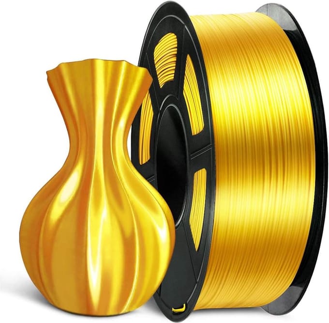 3D Printer Filament PLA PLUS Silk Filament 1.75mm Smooth Silk PLA+ - 1000g Hel Goud