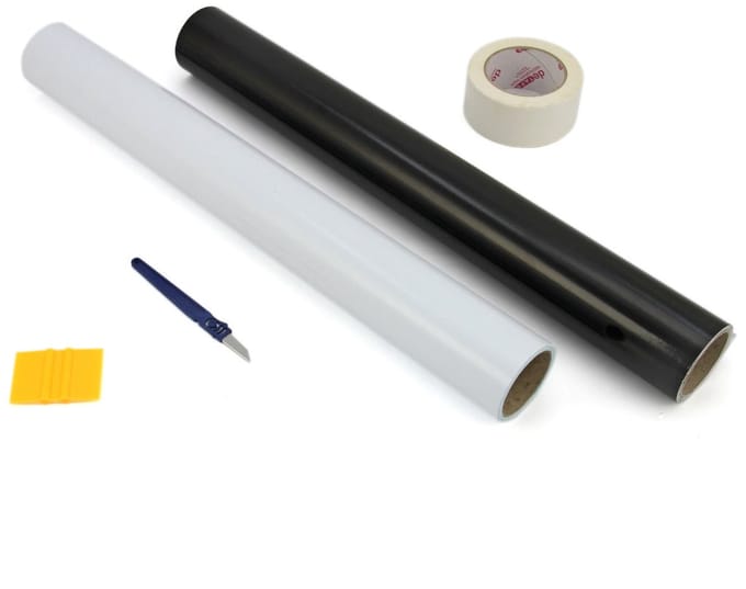 Vinylsnijder weeding pack - zwart/wit - 2 rollen - mes rakel tape