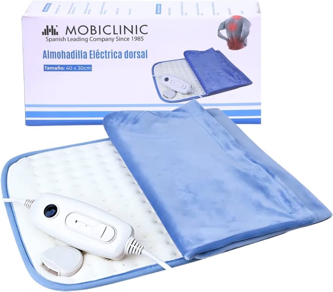 Mobiclinic Elektrisch Warmtekussen - Elektrisch kussen - 40x30 cm - 6 warmtestanden - Automatische uitschakeling