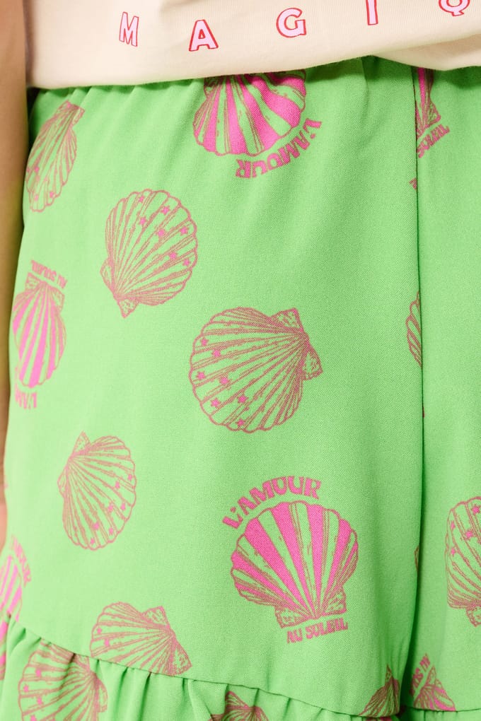 Shoeby Gam-sbshell Green Ruffle Short Green Maat: 146/152 | Broeken Outlet | kids | Groen