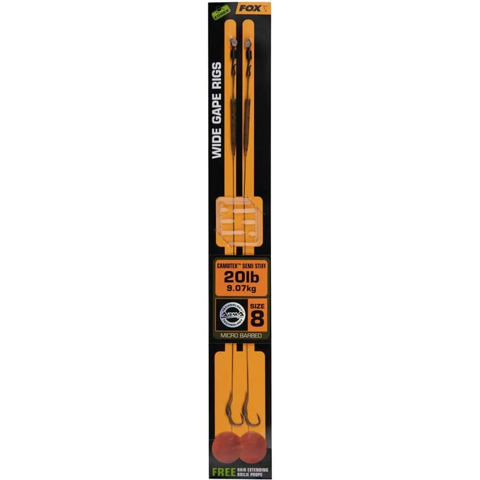 FOX Edges Wide Gape Semi Stiff Camotex Ready Rigs - Onderlijn