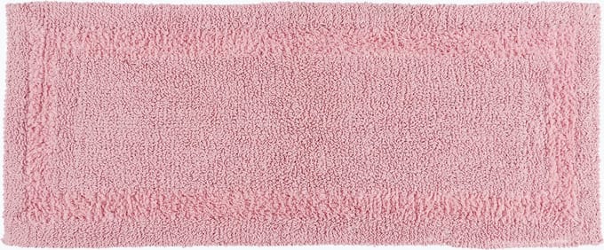 Homescapes badloper roze 40x100 cm gemaakt van 100% katoen