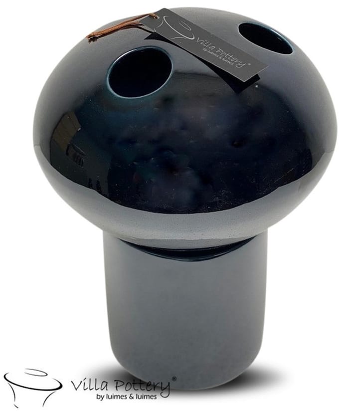 Marrakech Vaas Blauw Zwart D22 x H26