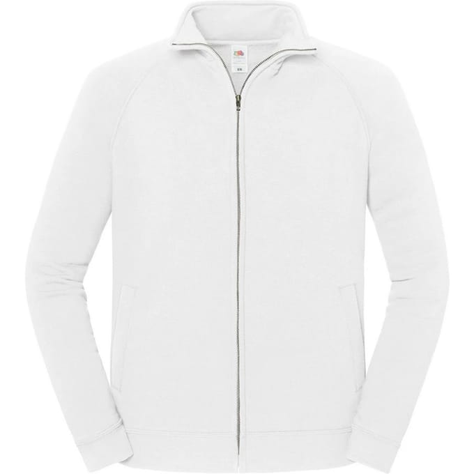 Fruit of the Loom Heren Iconic Premium Effen Sweatjas (Wit)