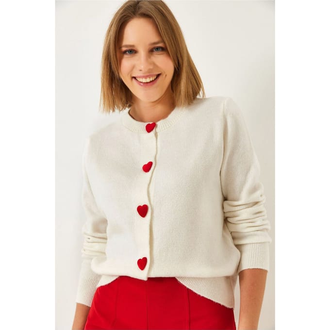 Hart Knopen Cardigan