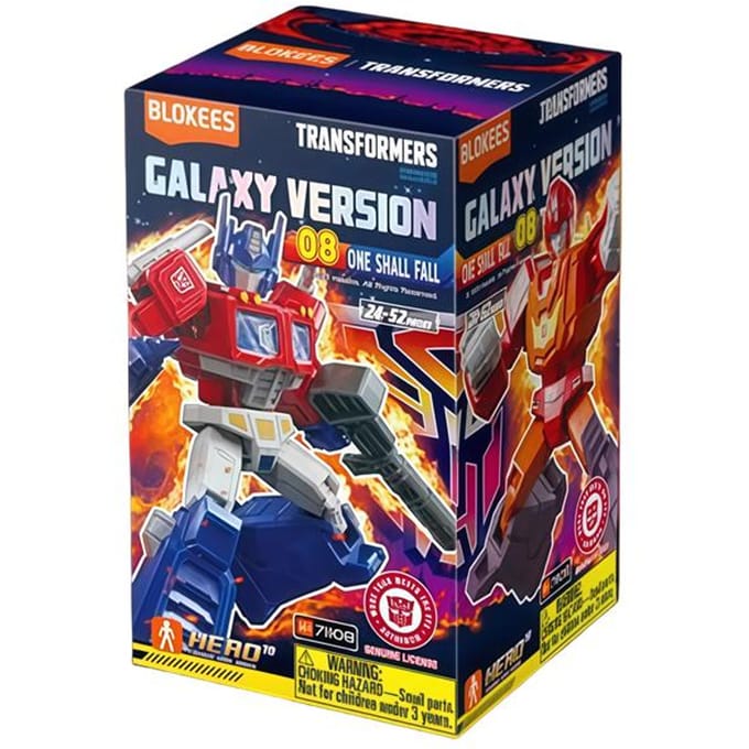 BLOKEES Original Transformers Optimus Prime Blitzwing Snaggletooth Unicron Shockwave Skywarp Sludge Metroplex Figurine d'Action Jouet brown