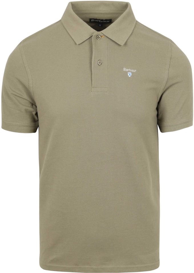 Barbour Pique Polo Dusty Groen - Maat XL - Heren