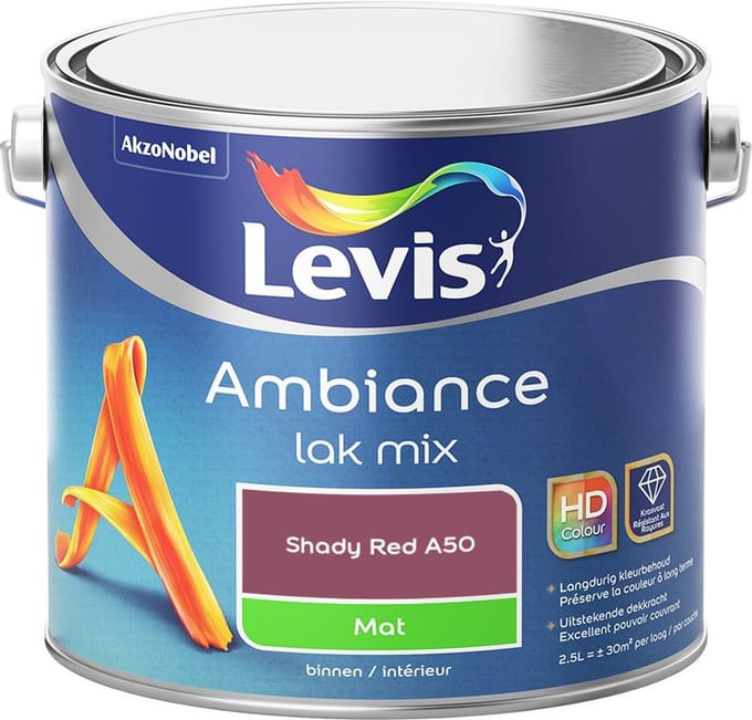 Levis - Ambiance Lak Mat Mix - Shady Red A50 - Mengverf - 2,5 L