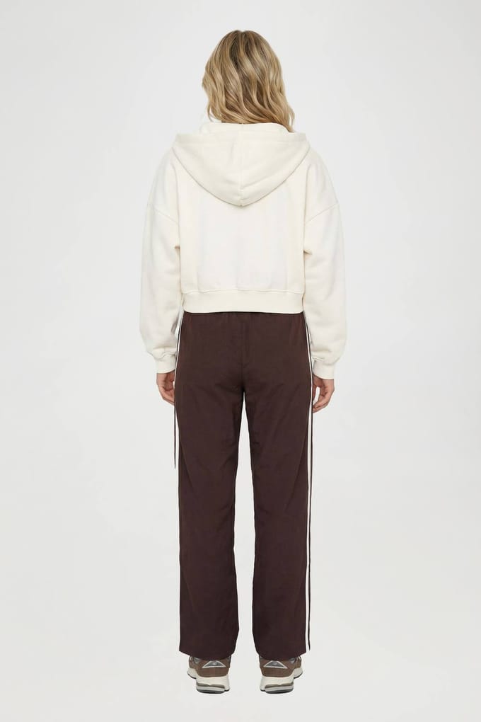 boohoo Dames Boxy hoodie met ballonmouwen en oversized ritssluiting | Ecru | Maat: Large
