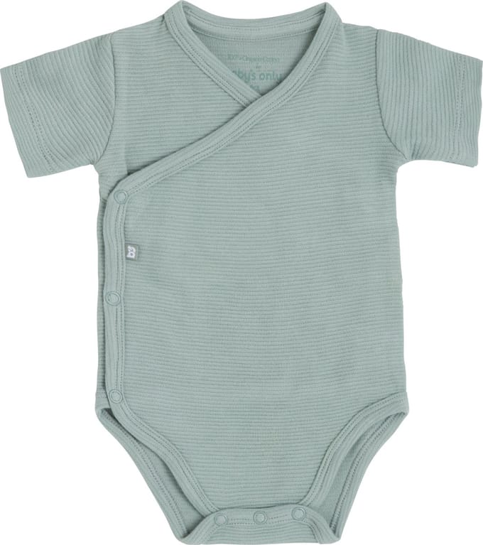 Baby's Only Rompertje Pure - Dusty Green - 62 - 100% ecologisch katoen - GOTS