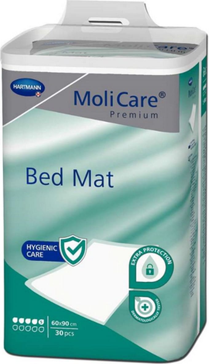 Hartmann Molicare Premium Bed Mat 5 druppels 60 x 90 cm - 1 pak van 30 stuks