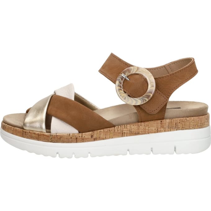 SUB55 Comfort Collection Sami 02 Sandalen Plat - Cognac - Maat 40