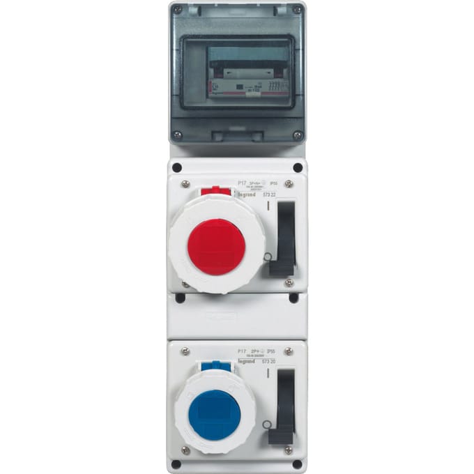 Inbouwstopcontact 230V 16A 3P IP55 met vergrendeling - 057320
