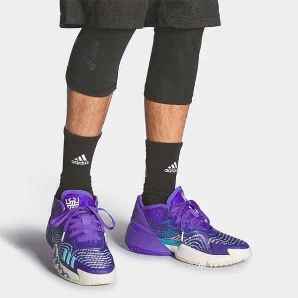 D.o.n.-basketbalschoen voor heren Uitgave 4 Purple Rush/gebroken wit/helder aqua