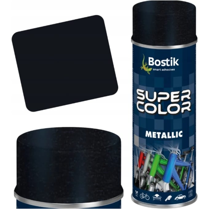 Bostik - Universele Lakspray - Metallic Zwart - 400ml - Acryl