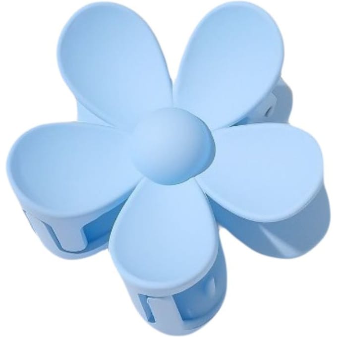 Ecarla Pastel Blauwe Bloem Haarclip SP195 - Stijlvol Accessoire