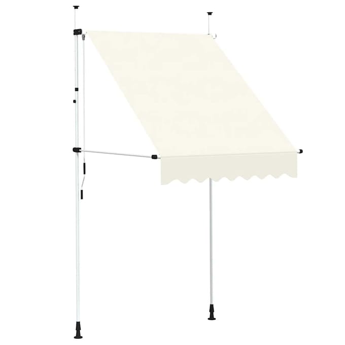 vidaXL - Luifel - handmatig - uittrekbaar - 150 - cm - crème