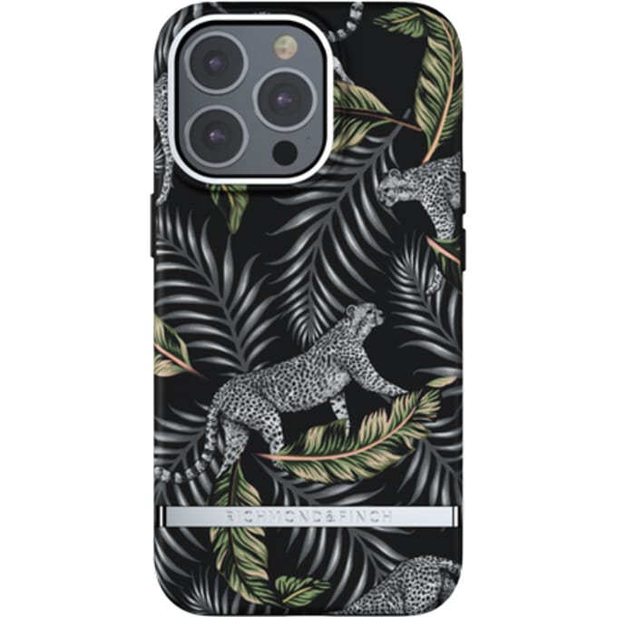 Richmond & Finch - Trendy iPhone 13 Pro Hoesje | silver jungle