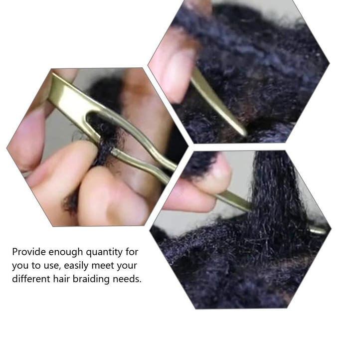 9 Stuks Dreadlocks Haar Piercing Spelden Haaknaald voor Haken Gereedschap Dreads Kleine Ineengrijpende Naalden Vastmaken white