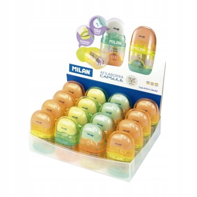 Milan Temper-gummet Capsule New Look - 2-in-1 schoolbenodigdheden