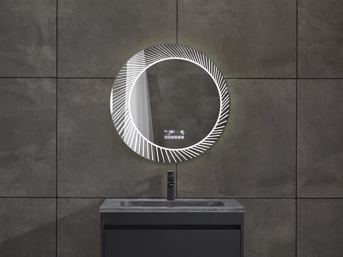 Mawialux LED Badkamerspiegel - Bluetooth en speakers - 60cm - Rond - Verwarming - Touchscreen - Dimbaar - Imelda PLUS