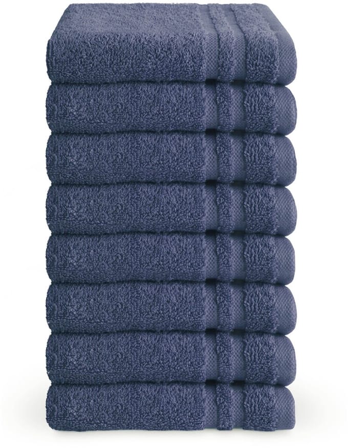 Byrklund gastendoekjes 30x50 - set van 8 - Hotelkwaliteit - Donker Blauw