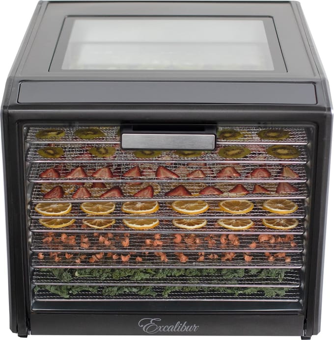 Excalibur Performance Voedseldroger – 10 RVS Lades – 800W – Zwart