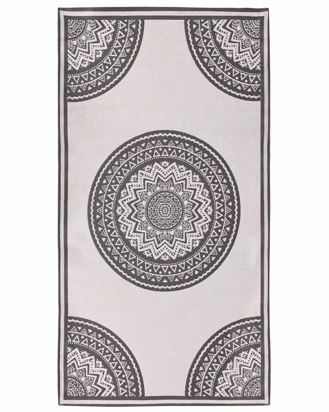 NELLORE - Tuintapijt - Grijs/Beige - 80 x 150 cm - Polypropyleen