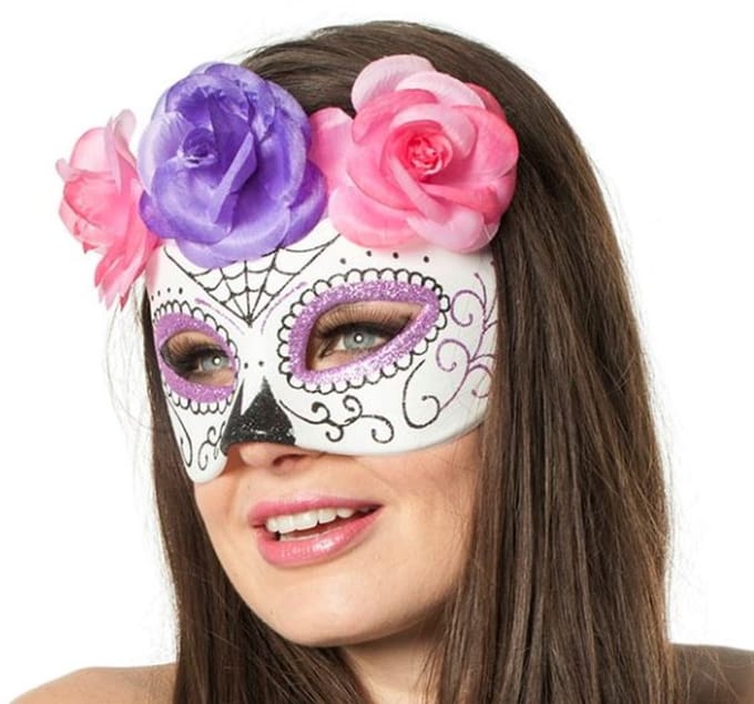 Masker met bloemen